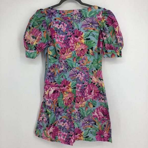 stradivarius Little Heaven Floral Print Sweetheart Neckline Puffsleeve Minidress - Picture 5 of 16